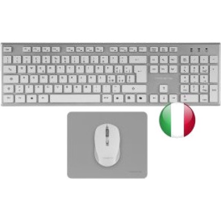 clavier sans fil italien à profil bas avec souris et tapis de souris zenith-3200dpi qwerty-it