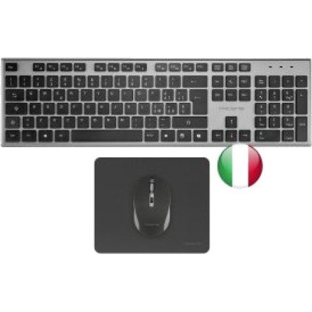 clavier sans fil italien à profil bas avec souris et tapis de souris zenith-3200dpi qwerty-it