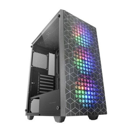 skříň pc semi-tower s dvojitou magnetickou mřížkou mc-mag atx-rgb