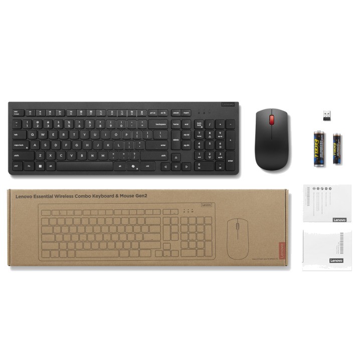 LENOVO Kit de teclado y ratón inalámbricos con tecla Copilot