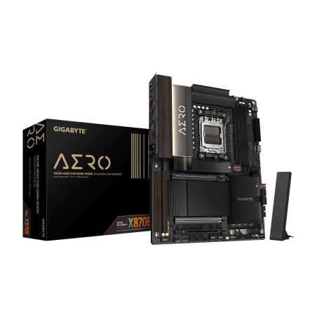 placa base atx para amd x870e aero x3d dark wood am5