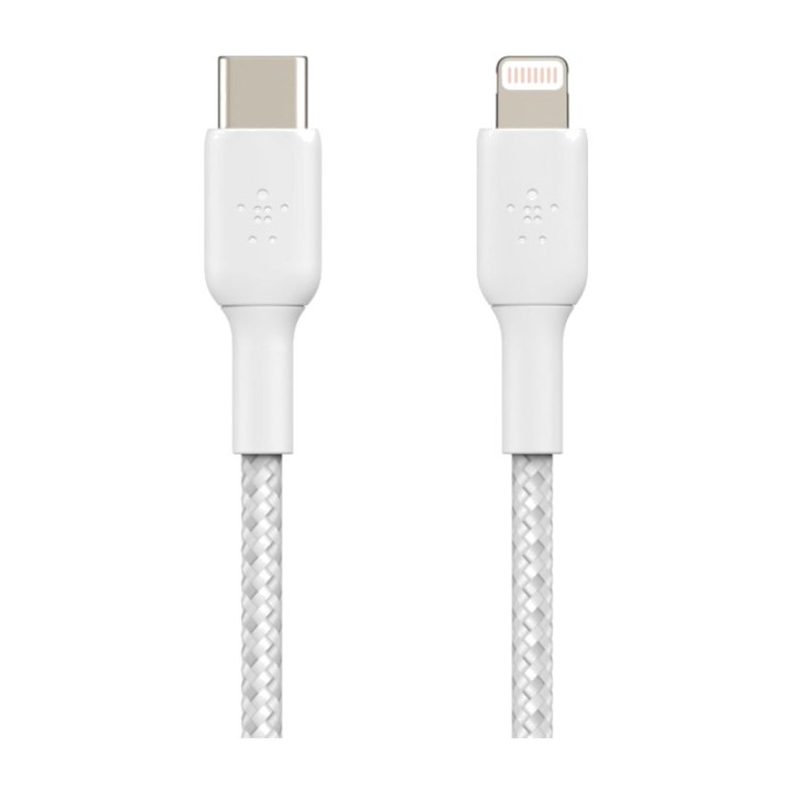 BELKIN Cable trenzado USB-C a Lightning de carga y datos