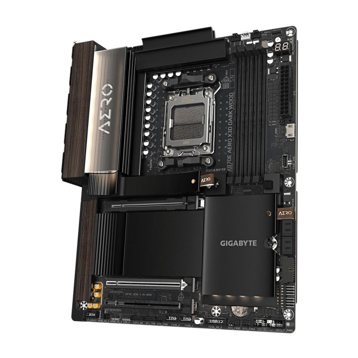 GIGABYTE ATX motherboard for AMD X870E AERO X3D DARK WOOD
