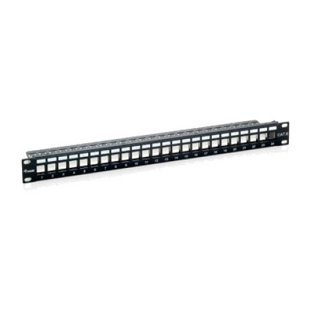 24-port empty keystone patch panel 769224 cat6 19" 1u