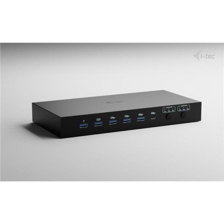 I-TEC Station d’accueil KVM 12-en-1 pour 3 appareils et 2