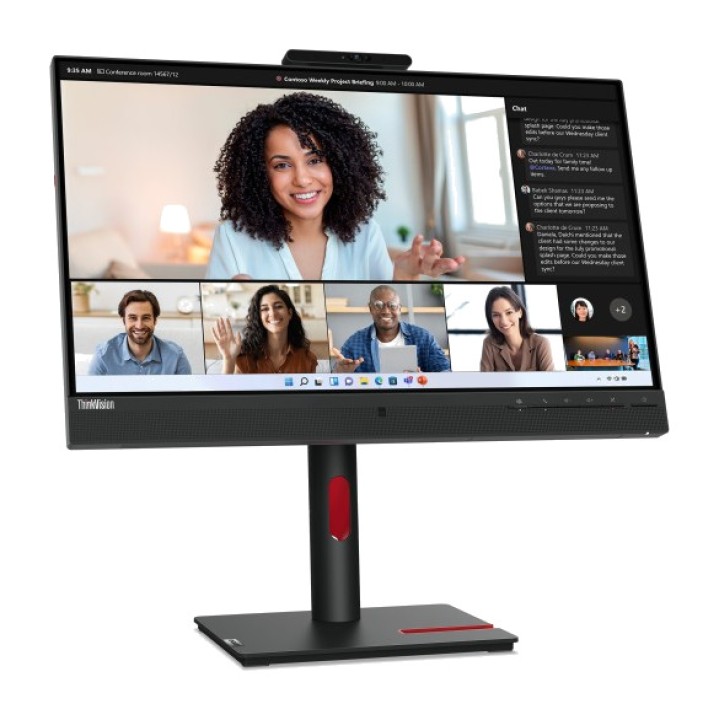 LENOVO Monitor IPS per videoconferenze con fotocamera