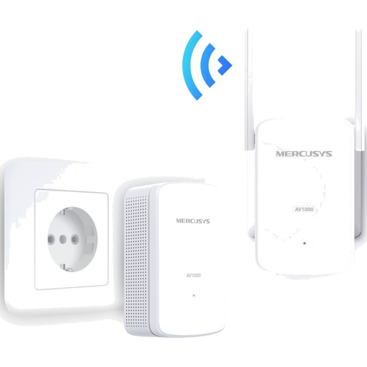 MERCUSYS Kit of 2 Gigabit PLC adapters with Wi-Fi MP510