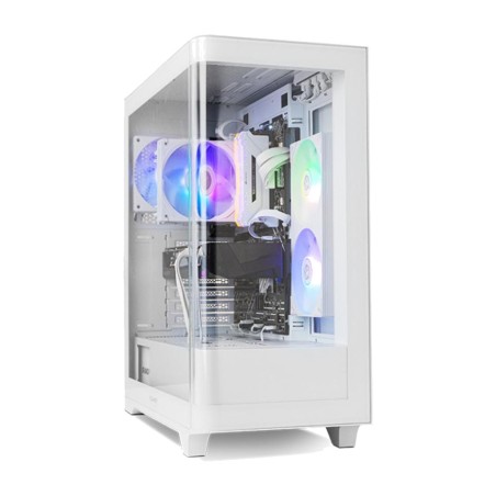 herní skříň semi-tower atx s zakřiveným sklem a argb hummer-ether gpu-390mm