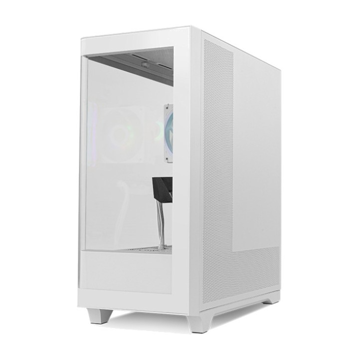 NOX Boîtier gaming moyen tour ATX avec verre incurvé et ARGB