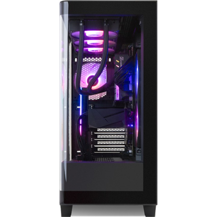 NOX Gaming-semitower ATX-pc-kabinet med buet glas og ARGB
