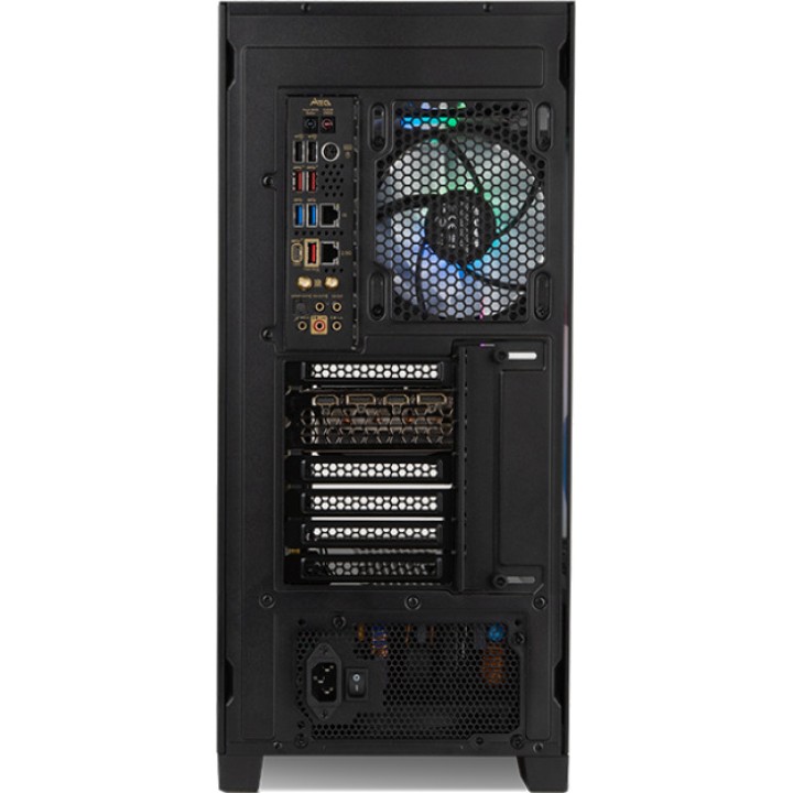 NOX Gaming-semitower ATX-pc-kabinet med buet glas og ARGB