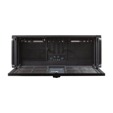 chassis rack per server con serratura a chiave e alimentatore ridondante 4u 19" atx-sgcc