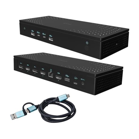 docking station universale 13 in 1 per 5 monitor con displaylink ca5monitordockpd dl7400