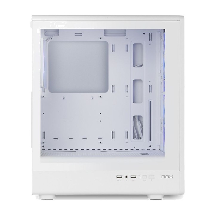 NOX Carcasă gaming semi-tower ATX cu față din plasă și