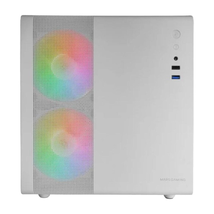 MARS GAMING Case PC compatto in metallo con vetro temperato