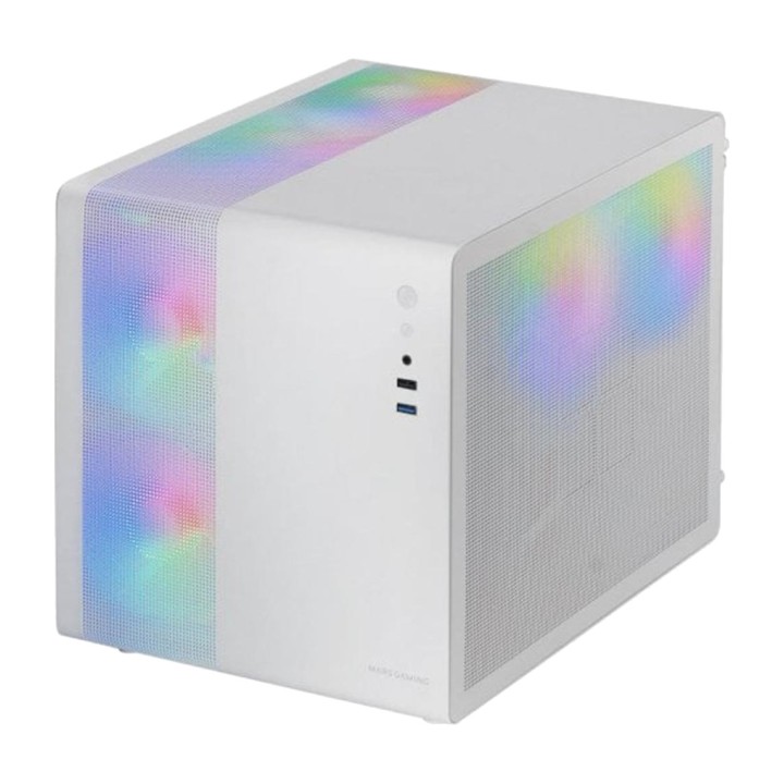 MARS GAMING Kompakt metal-pc-kabinet med hærdet glas MC-400