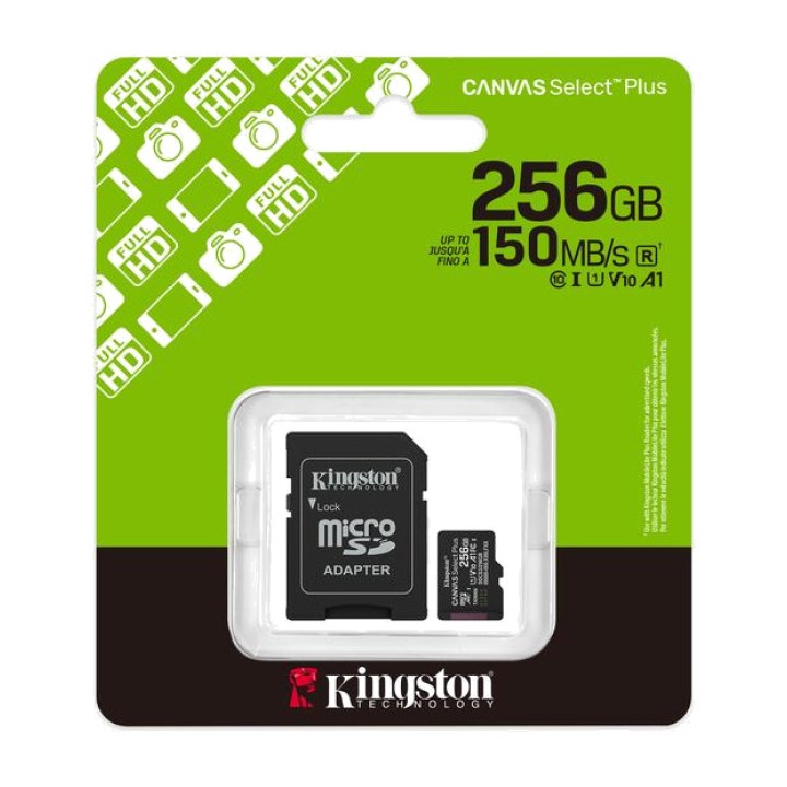 KINGSTON Carte mémoire microSDXC avec adaptateur SD CANVAS