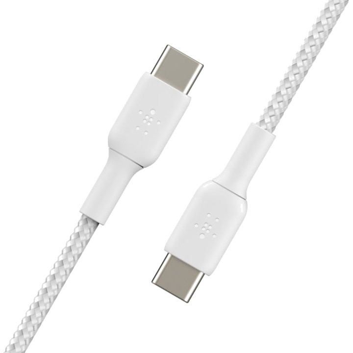 BELKIN Punottu lataus- ja datakaapeli, kaksi USB-C-liitintä