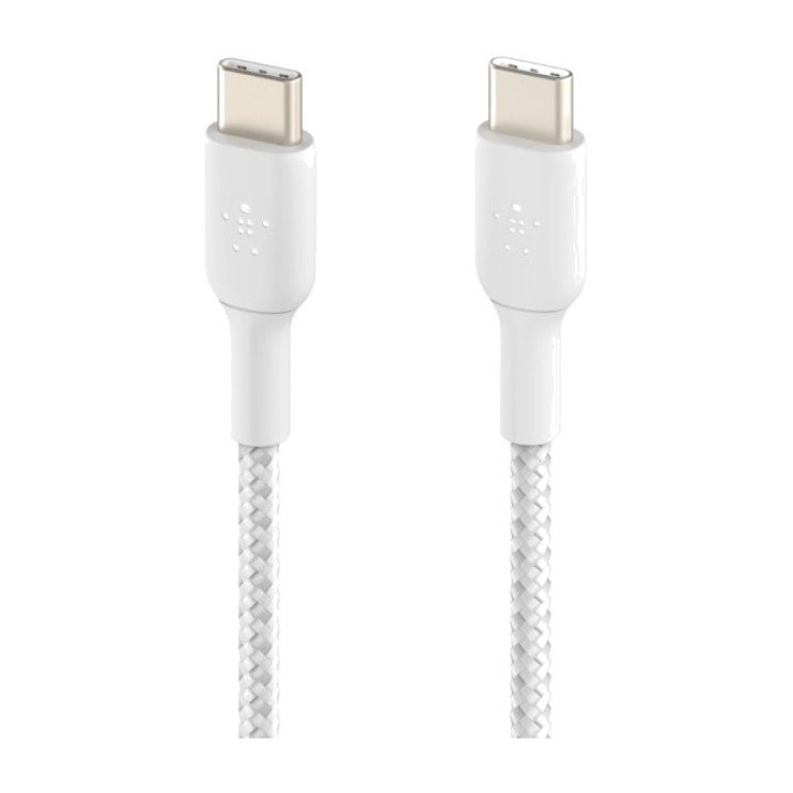 BELKIN Punottu lataus- ja datakaapeli, kaksi USB-C-liitintä
