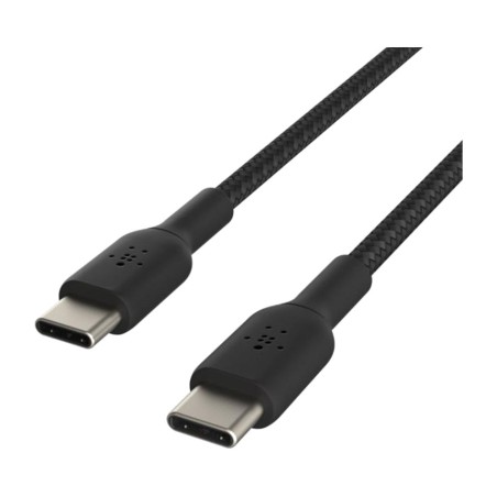flätad laddnings- och datakabel med två usb-c-kontakter cab004bt 100 cm