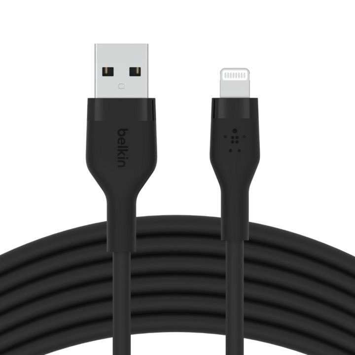 BELKIN Szilikon Lightning - USB-A kábel rendezőklipszzsel