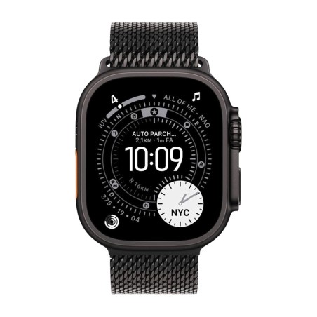 sportliche smartwatch mit titangehäuse, gps und mobilfunkverbindung watch-ultra-3 49mm milanese-loop