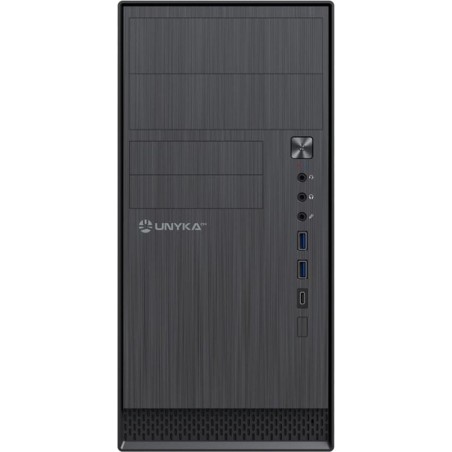 boîtier pc mini-tour avec façade en mesh aero-c12 micro-atx