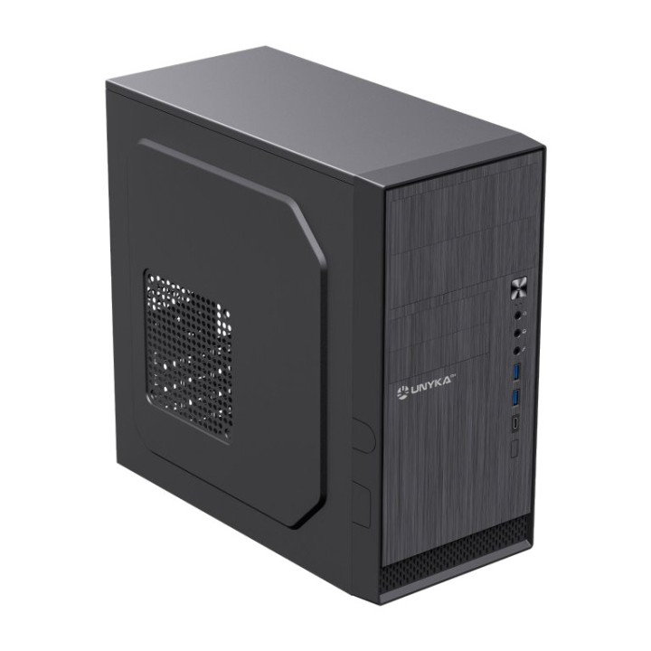UNYKACH Mini-Tower-PC-Gehäuse mit Mesh-Front AERO-C12