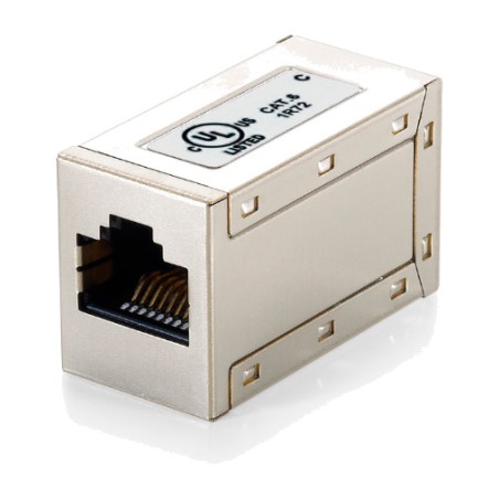árnyékolt dupla anya rj45 toldó adapter cat6