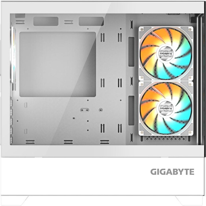 GIGABYTE Micro ATX félgéptorony számítógépház edzett üveggel