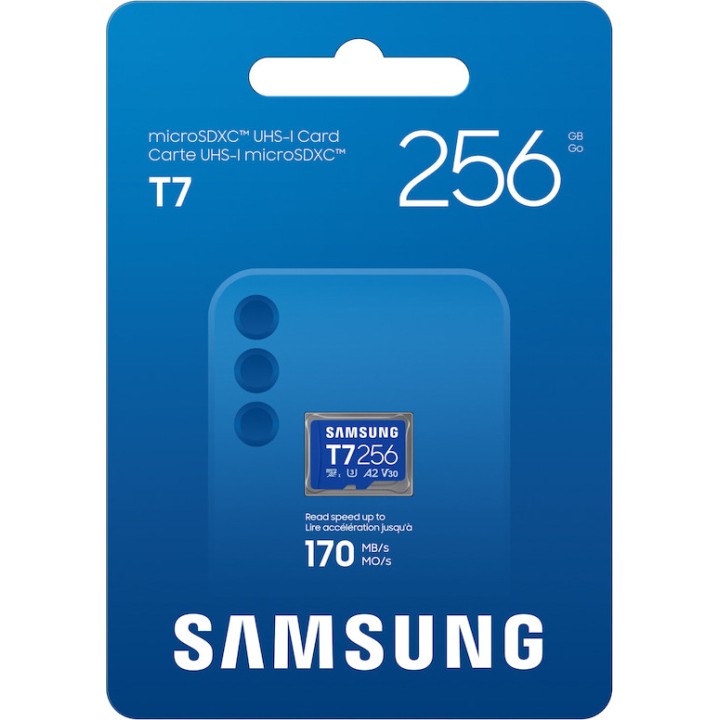 SAMSUNG UHS-I-microSDXC-Speicherkarte T7 256GB U3 V30 A2