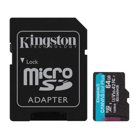 microsdxc memory card with sd adapter canvas-go-plus 64gb u3