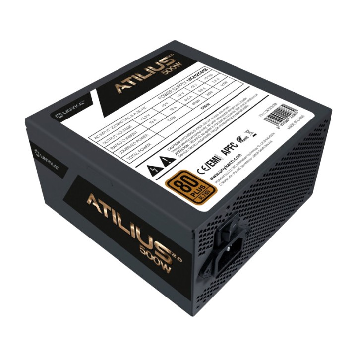 UNYKACH Fonte ATX gaming 80 Plus Bronze para PC UK212501