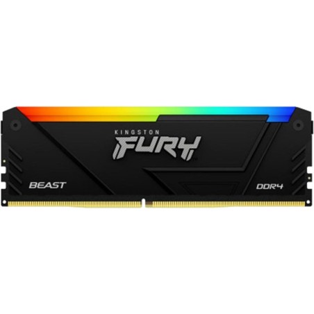 mémoire ram dimm illuminée pour pc de bureau fury-beast-rgb ddr4 3600mt/s 8gb cl17 kf436c17bb2a/8