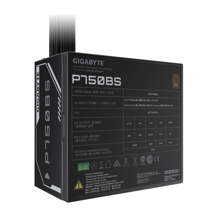 GIGABYTE Alimentatore per PC P750BS 750W 80 PLUS BRONZE