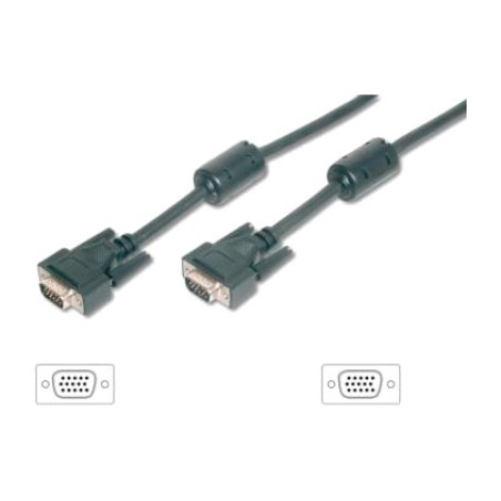 vga-kabel med hanstik og ferritter 3coax 15m