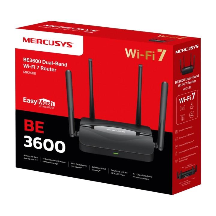MERCUSYS Router Wi-Fi 7 dual band MR25BE BE3600