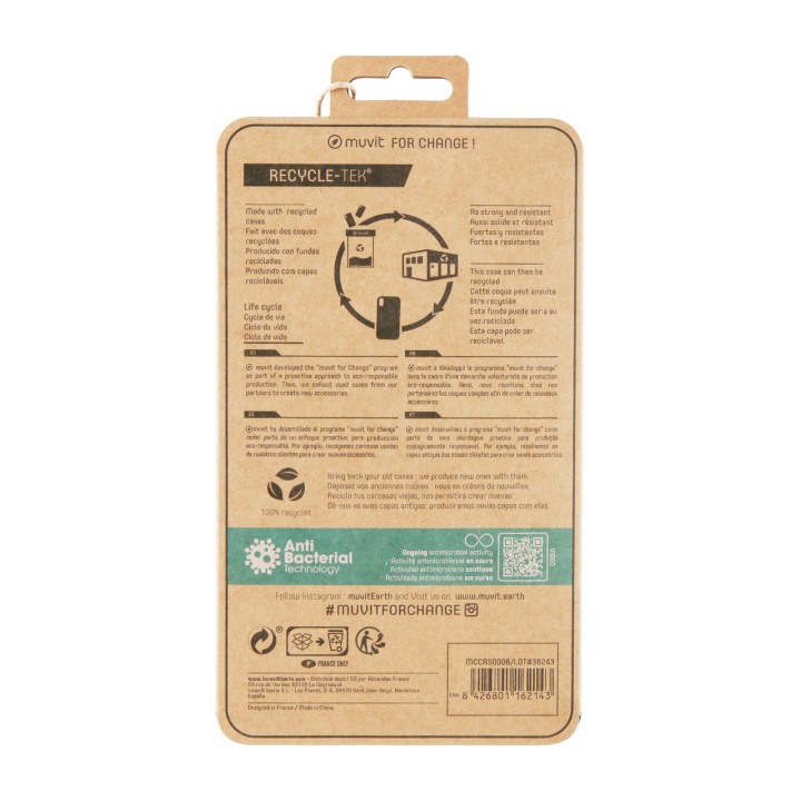 MUVIT Coque de téléphone antibactérienne recyclée