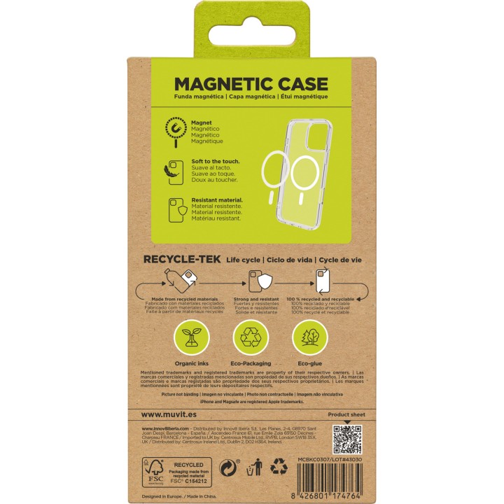 MUVIT Funda magnética reciclada para móvil