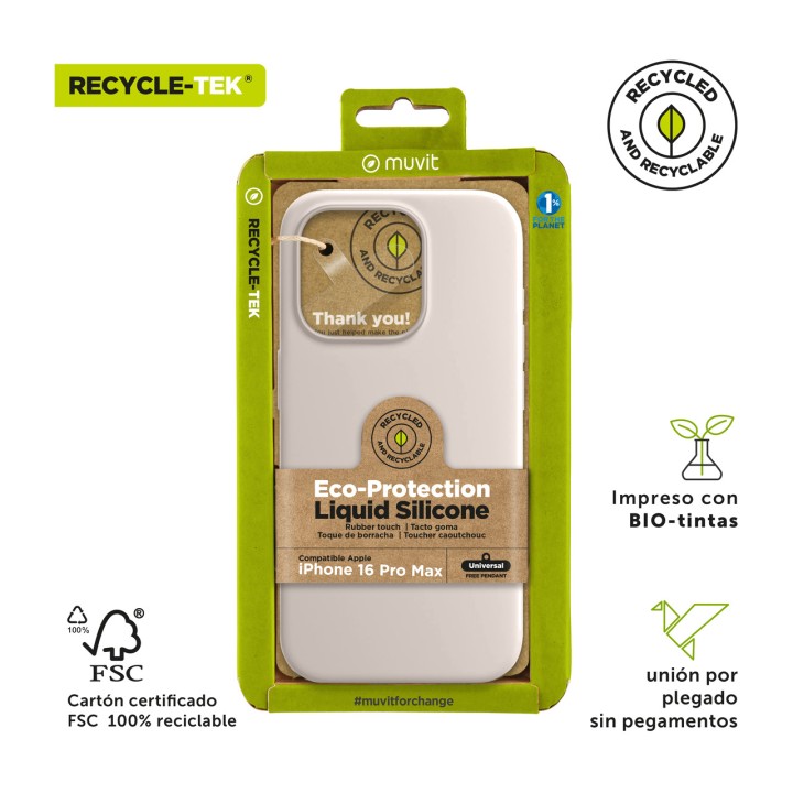 MUVIT Handyhülle aus recyceltem Flüssigsilikon