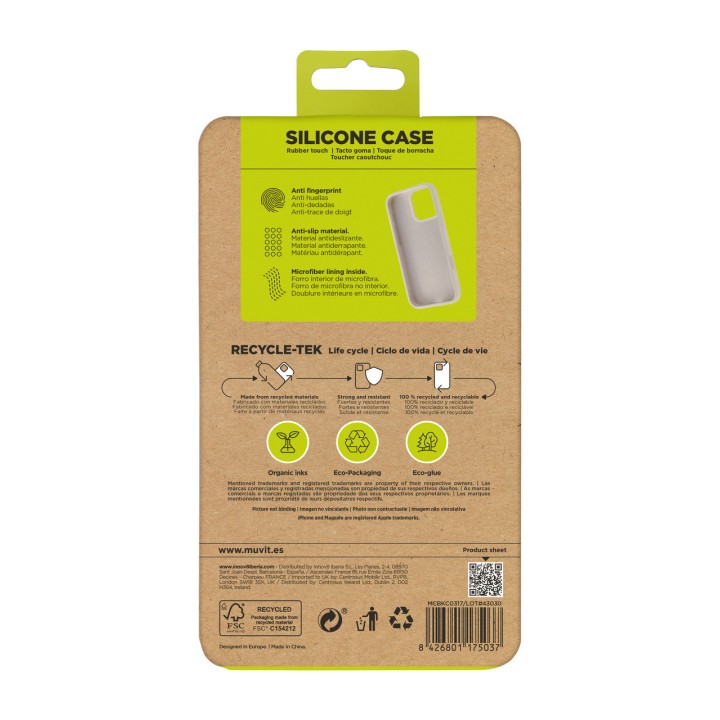 MUVIT Recycled liquid silicone phone case RECYCLETEK-LIQUID