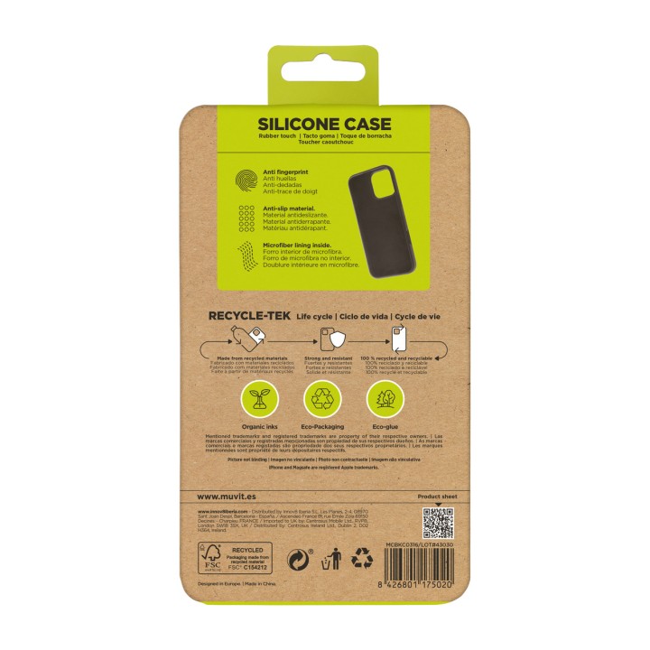 MUVIT Coque de téléphone en silicone liquide recyclé