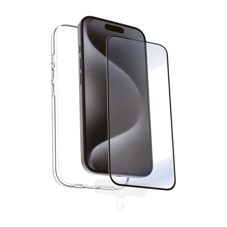 cover riciclata per cellulare con protezione per lo schermo in vetro temperato recycletek-pack iphone-16