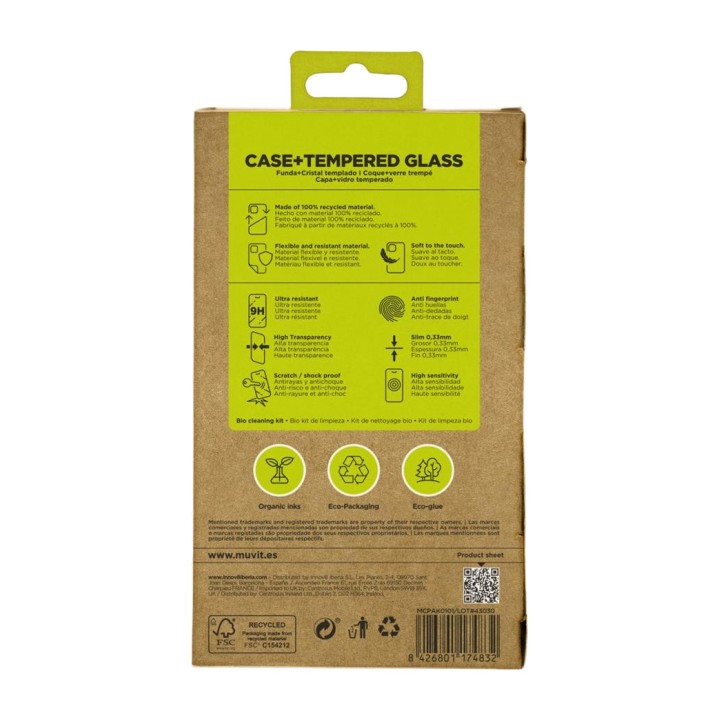 MUVIT Cover riciclata per cellulare con protezione per lo