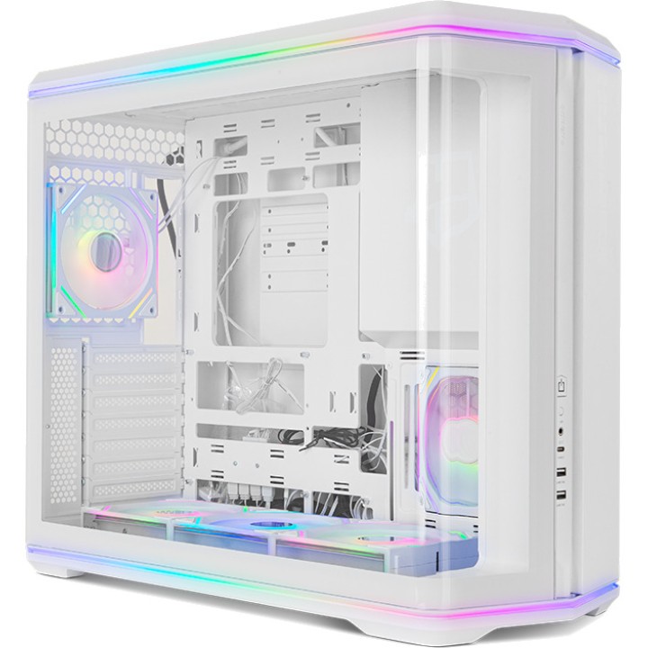 NOX Gaming-semitower ATX-pc-kabinet med buet glas og ARGB
