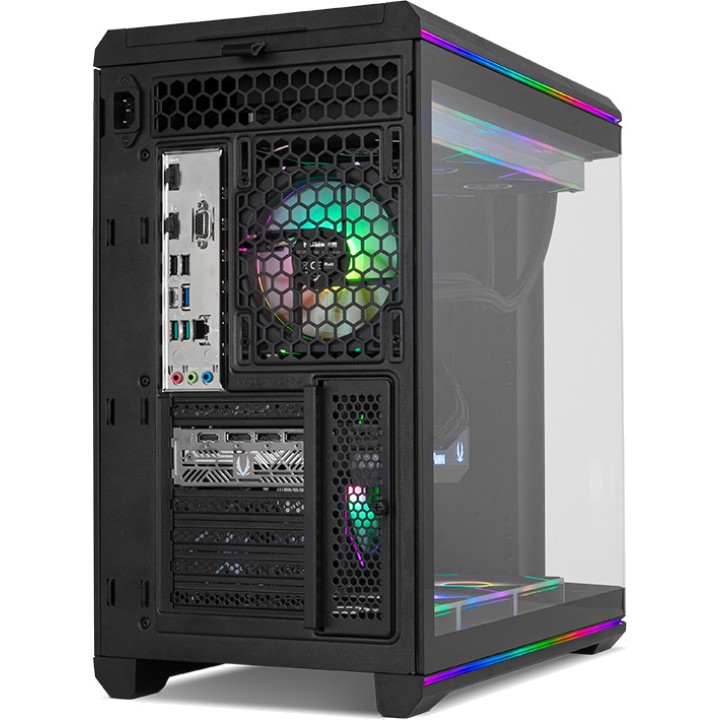 NOX Gaming-semitower ATX-pc-kabinet med buet glas og ARGB