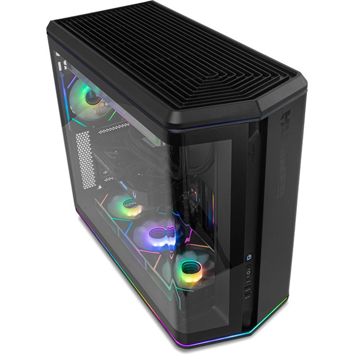 NOX Caja de ordenador gaming semitorre ATX con cristal curvo