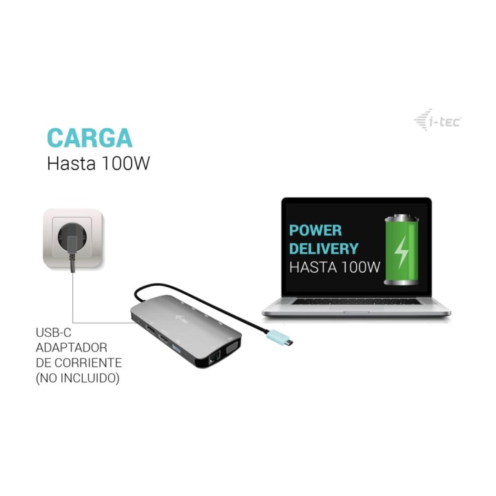 I-TEC Docking station USB-C 10 in 1 con DisplayPort, HDMI,