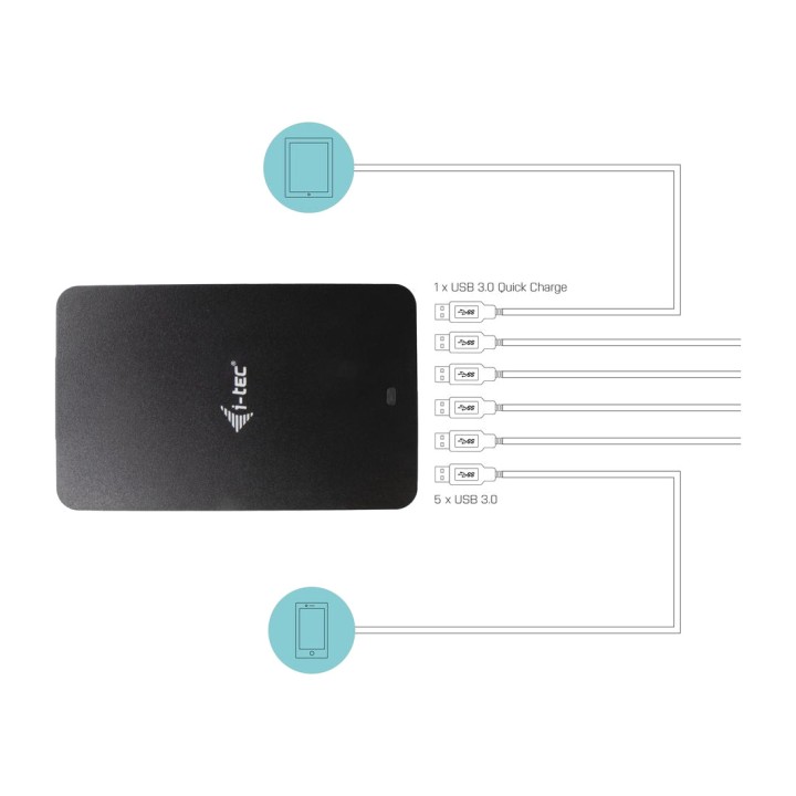 I-TEC Desktop USB charger with 6 USB-A ports CHARGER6P52W
