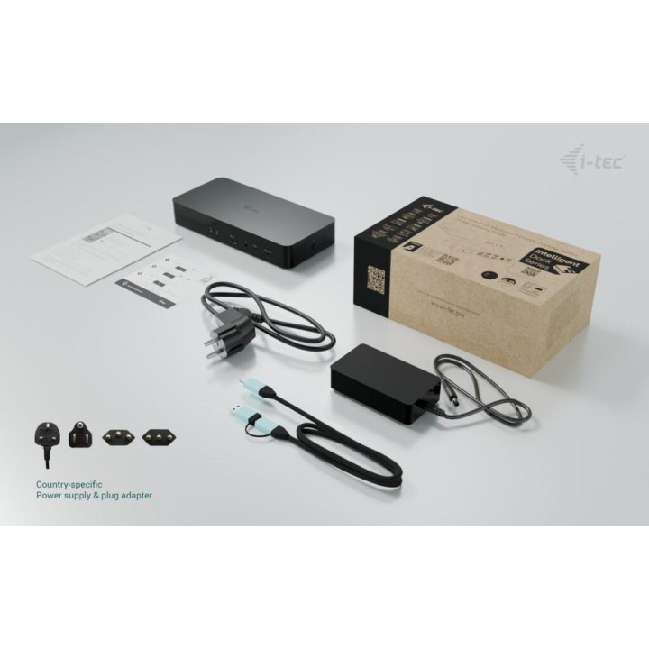 I-TEC Universal 13-in-1 docking station for 2 4K monitors